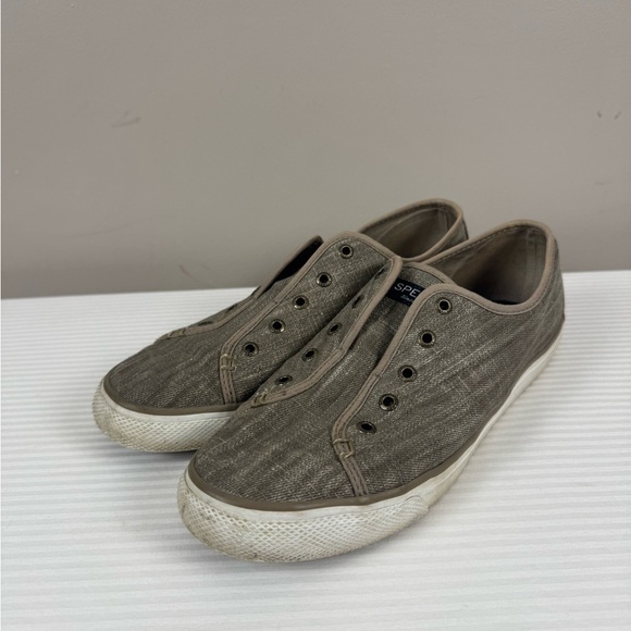 Sperry Lace-Less Seacoast Ripstop Canvas Boat Shoes STS97058 Women US 10M - Picture 11 of 11